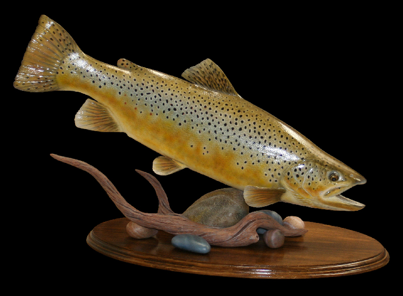 Wildlife wood carvings and fish replicas by Daniel Blackstone
